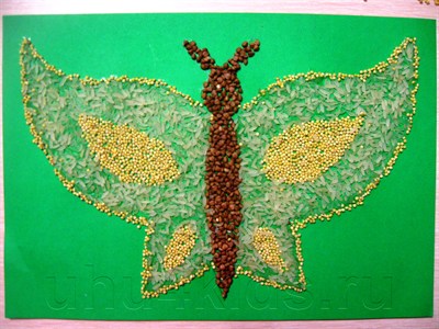 Бабочка из природного материала